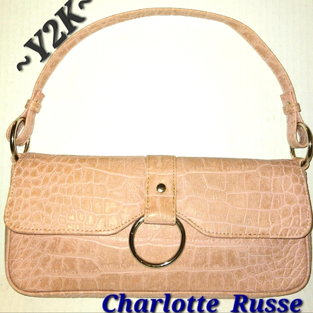 ☆Y2K☆Vintage CHARLOTTE RUSSE Classic Flap Shoulder Bag~EUC